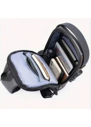 حقيبة صدر مقاومة للسرقة برقم سري للرجال ، حقيبة خصر كاجوال للخارج والرياضة ، حقيبة ظهر رياضية متعددة الاستخدا