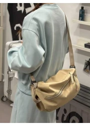 peach tree حقيبة كتف رجالية 1 قطعة، حقيبة كتف، حقيبة حمل صغيرة، متعددة الألوان، قماش نايلون خفيف للاستخدام اليومي،