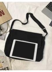 Men Letter Graphic Flap Messenger Bag Multifunctional Shoulder Bag Schoolbag For Travel College School Sling Bag Sport Bag For High School University Student School Supplies Fall Bag Cylinder Bag Old