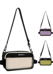 peach tree Peach Tree Men s Chest Bag Messenger Bag Waist Bag Transparent Phone Pouch One Shoulder Bag Coin Purse Running Pouch Cycling Bag Fashionable Solid Color Minimalist Design With Zipper Closur