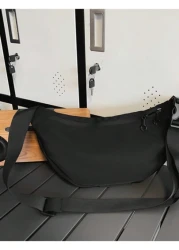 Nylon Lightweight Crossbody Bag Solid Color Casual Shoulder Bag Suitable For College Travel And Work Sling Bag Commute Business Anti Theft Gift For Father Husband University Bag Side Bag Students Fall