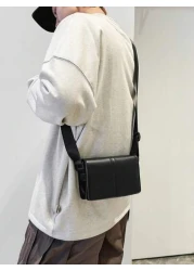 peach tree Men s Box Bag Shoulder Bag Crossbody Bag Square Bag Business PU Waterproof Flap Bag Wallet Neutral Business Storage Bag Suitable For Business Travel Toiletries Tools Storage Large Capacity