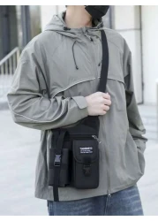 peach tree Men s Chest Bag Shoulder Bag Sling Bag Casual Hiphop Travel Tactical Multipurpose Sling Bag Nylon Storage Shoulder Bag Waist Pack Business Casual Valentine s Day Black Bag College Bag Fashi