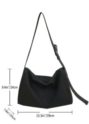 Minimalist Hobo Bag Large Capacity Black Crossbody Bag Sling Bag Shoulder Bag Side Bag For Holiday Travel Essentials School Bag For College Students Summer Gifts For Boyfriend College Bag Men Bag Lapt