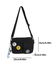 High School Students University Freshman Multifunctional Sling Bag Shoulder Bag Casual Bag Men Cartoon Decor Crossbody Bag Handbag Schoolbag For Travel College Outdoors Sports Commute Nylon Dorm Schoo