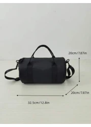 Men s Casual Crossbody Bag Sports Messenger Bag Shoulder Bag Fitness Courier Bag Round Bucket Shape Black Backpack