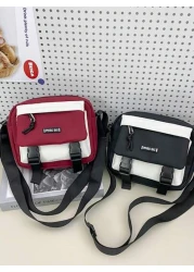 Black Small Square Bags Daily Supplies Bookbags Crossbody Bags Sports Bags High School Students College Students Travel Bags