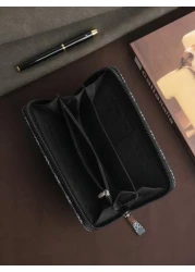 HOVI S Fashionable Minimalist Business Men s Clutch Bag Dual Zipper Large Capacity Multi Card Slot Wristlet Great Gift For Men On Holiday Anniversary