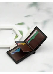 HOVI'S محفظة قصيرة للرجال - موضة عصرية كاجوال كلاسيكية لطلاب الجامعة | محفظة شباب أعمال جديدة متعددة الفتحات مصمم