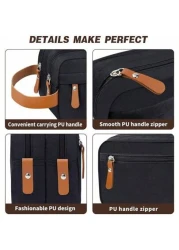 1pc Large Capacity Travel Toiletry Bag Oxford Fabric Multi Compartment Grooming Makeup Pouch Cationic Finish Solid Color For Business Trip Shaving Kit Skincare Organizer Bag Christmas Winter Christmas