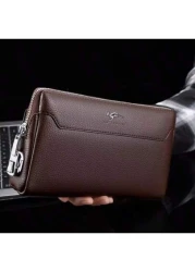 Large Men s Leather Long Wallet Handbag For Travel Passport Business Mobile Phone Credit Card Anti Theft Password Lock Casual Clutch Christmas Gifts Winter Christmas Men Bag Bag For Men Men Wallet Han