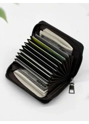 HOVI'S محفظة حامل بطاقات بتصميم كلاسيكي بسيط، حافظة نقود متعددة الوظائف فائقة الحمل