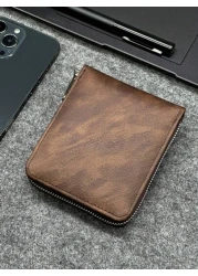 HOVI'S ارتقي بمظهرك مع محافظ جلدية عملية للأعمال، محفظة أنيقة قصيرة، هدايا عيد الميلاد، ملحقات السفر في الخريف و