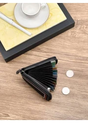 HOVI S Classic Minimalist Card Holder Ultra Thin Portable Card Coin Wallet Multi Function