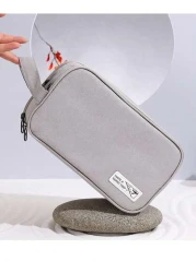 1pc Toiletry Bag Oxford Fabric With Dividers Ion Material Solid Color For Business Trip Large Capacity And Easy Carry Clutch Bag Handbag Wristlet Bag Square Bag Gift Hand Bag Men Laptop Thanksgiving V