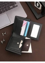 HOVI'S محفظة كاجوال قديمة متعددة الوظائف قابلة للنقل متعددة البطاقات، هدايا عيد الميلاد الشتوي، حقيبة محفظة هدا