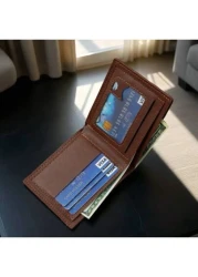Men s Short Wallet Cross Border Large Capacity Business Casual Bifold Wallet Multi Function Young Cardholder Ultra Thin New Wholesale Soft Leather