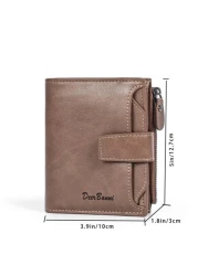 Multi Card Slot Men s Simple Short Wallet Zipper Purse With Clasp And Coin Pocket Clutch Handbag Korean Style Wristlet Bag Anti Theft Bag College Multi Card Clutch Bag Long Wallet Business Vacation Le