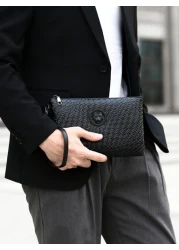 1pc 9 1in 5 9in 1 2in Fashion Men Clutch Bag Wrist Bag Envelope Handbag PU Scratch And Wear Resistant Material Suitable For Going Out Gathering Commuting Multiple Pockets Business Style Purse Thanksgi