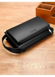 gorchis New Fashion Men s Clutch Bag With Password Lock Anti Theft Multi Pocket Multi Card Slot Long Wallet PU Leather Men Bag Multifunctional Travel Pouch Christmas Fall University Bag Wallet Men Han