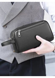 gorchis High End Men s Clutch Bag With Multiple Pockets Business Casual Handbag With Large Capacity Handheld Bag For Men For Books Multi Functional Toiletry Bag Fashionable Handbag Student Outdoor Han