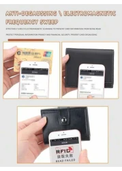 HOVI S Retro Classic Fashion Pop RFID Card Holder Portable Multi Function Wallet Cash Holder Multi Card Position Card Box Autom Mini Bag Small Bag