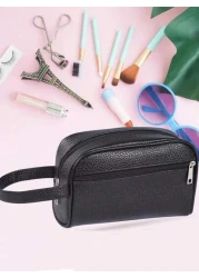 حقيبة رجالية جلد PU أحادية اللون للهاتف المحمول, حقيبة يد صغيرة, حقيبة يد, حقيبة معصم, للعمل، نهاية الأسبوع، الس