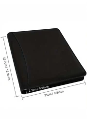 قطعة واحدة محفظة أعمال DIY من الجلد الصناعي بسحاب مع لوح كتابة بحجم الرسالة والحافظة A4، ملف وحافظة منظمة مقابلة