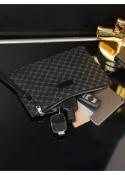 Men Clutch Bag Men Handbag Men Wristlet Bag Waterproof Portable Lightweight For College Business Travel PU Leather Business Simple Style Fashion Streetwear For Men For Boys College Student Gift For Me