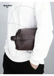 saroxi Men s Large Capacity Fashionable Casual Outdoor Travel Hand Clutch Wrist Bag Compact Design Suitable For Work Office Young Students Stylish Gift Choice Vintage Men Essentials