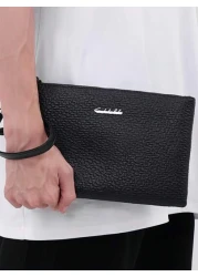 Men s Fashion Stylish Simple Litchi Pattern Clutch