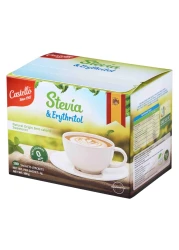 كاستيلو ستيفيا وإريثريتول، أكياس مُحلي طبيعي خالٍ من السعرات الحرارية، 100 غرام