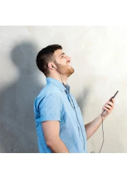 سماعات أذن ستيريو سلكية من Green Lion مع موصل من النوع C، محيط استيريو، صوت سلس، اتصال لا نهاية له، TPE متين + سلك نحاسي، طول كابل 1.2 متر، صوت واضح - أبيض