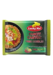 Lucky Me! Chilimansi Flavour Pancit Canton Fried Noodles 6 Noodles, 60g Pack of 2