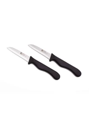 Bergner Stainless Steel 2Pieces Fruit Knife Set, Black Colour, BG39900BK