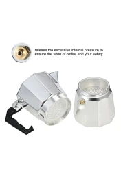 Decdeal - 3-Cup Aluminum Espresso Percolator Coffee Stovetop Maker Mocha Pot for Use on Cooker Gas Stove Electrothermal Furnace
