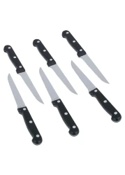 Alsaif Gallery 6 Piece Black Handle Knife Set Turkish