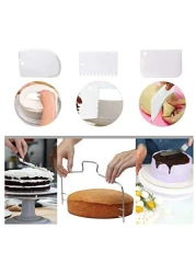 أدوات تزيين الكيك ، 21 قطعة مجموعة تزيين الكعك مع قرص دوار للكعك ، ملاعق مثلجة ، أدوات تقطيع الكعك ، فوهات تزيين الكعك ، حقيبة المعجنات ، مقرنات طرف الأنابيب