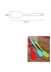 3-Piece Silicone Baking Spatula Set Red/Green/Orange 27centimeter