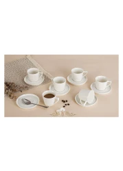 Oliva Coffee Cup and Saucer Set 90ml 12 PCS