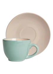 Moire Coffee Cup And Saucer Set Two Tone 90ml 4 PCS