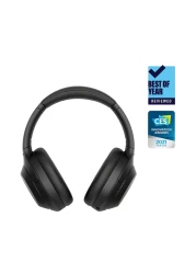 سوني WH-1000XM4 سماعلت رأس لاسلكية فوق الأذن بتقنية البلوتوث لإلغاء الضوضاء مع ميكروفون، أسود