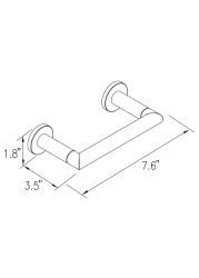GINGER 4608PN Kubic DoublePost Toilet Paper Holder Polished Nickel