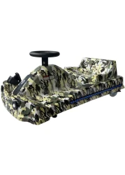 Top Gear Electric Scooter Drifting Ride On Scooter Crazy Car For Kids Electric High-Speed Scooter Enough Power, Drift Car, TG 09 (Army)