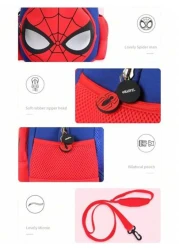 Disney Spider Man Backpack Cute Fashionable Children Schoolbag Perfect For Traveling And School