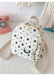 Cute And Sweet Corduroy Lightweight Large Capacity Backpack Perfect For Traveling Spring Outings Going To School Or As A Small Bag Print Location Is Random School Bag Bag Backpack Mini Backpack Bag Sc