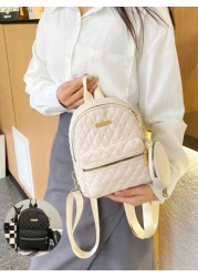 قطعة واحدة حقيبة ظهر مبطنة بسيطة متعددة الاستخدامات مناسبة للطالبات في المدارس والجامعات مقاس صغير أنيق مصنو