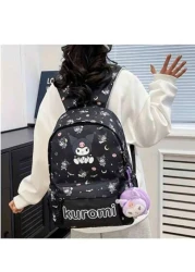 Sanrio حقيبة ظهر Sanrio، حقيبة مدرسية كاواييه أنيقة ، حقيبة ظهر ملونة للفتيات ، حقيبة خارجية قابلة للطي سعة كبيرة