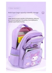 Sanrio Sanrio Hello Kitty Kuromi Kids Backpack Cartoon Cute Girl Double Shoulder Bag Ergonomic Backpack School Style Suitable For Back To School Season Reflective Night Bag