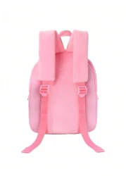 ظهر واسع و زهري وجه قطة محشوة و مطرزة برسوم كرتونية جميلة يستوعب العديد من الأغراض الشخصية للفتيات و الأطفال،